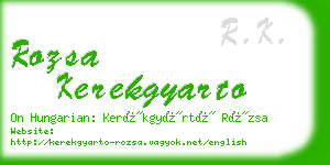 rozsa kerekgyarto business card